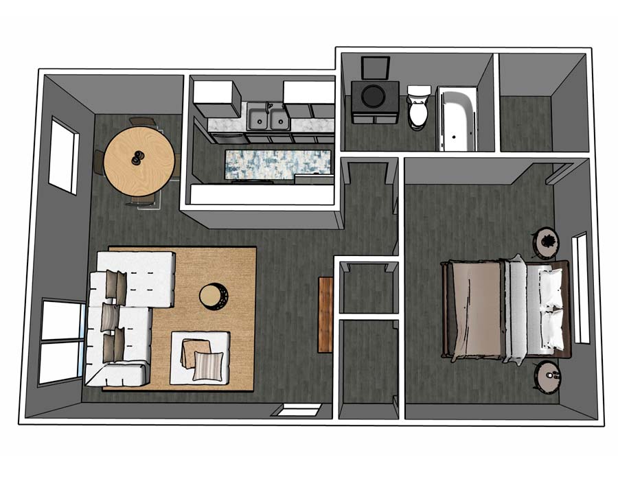 A1 3D Floor plan rendering